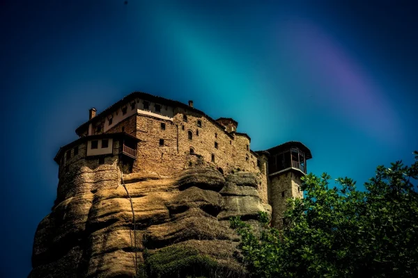 Roussanou Monastery by Night | Meteora