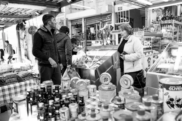 Customer is Talking with the Shop Seller | Culinary Backstreets Food Tour | Athens