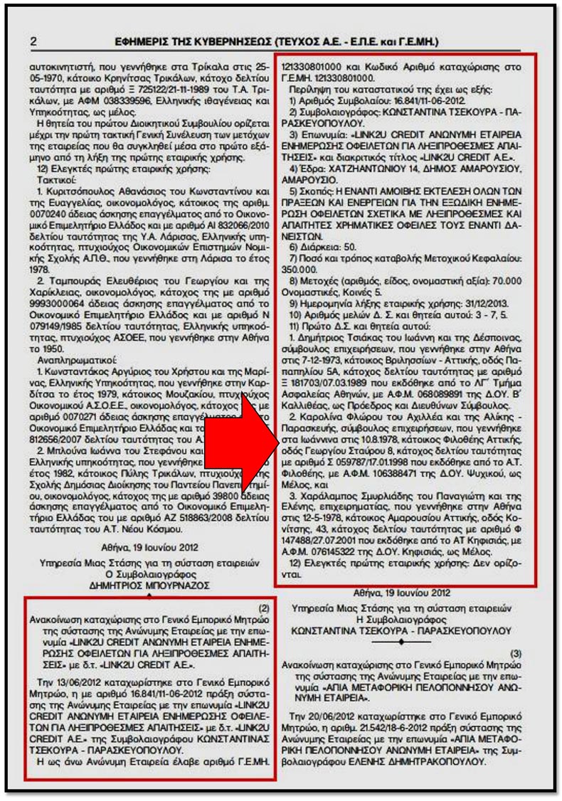 Chairman of the BoDs of a debt collection company interests of the national criminal-robber Floros Grigoris Dimitriadis the Secretary General of the Prime Minister's Office Kyriakos Mitsotakis.