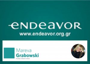 Endeavor Non-Profit Co., founder Maria Eva Virginia Grabowski Mitsotaki, mentor Frouzis (Novartis).