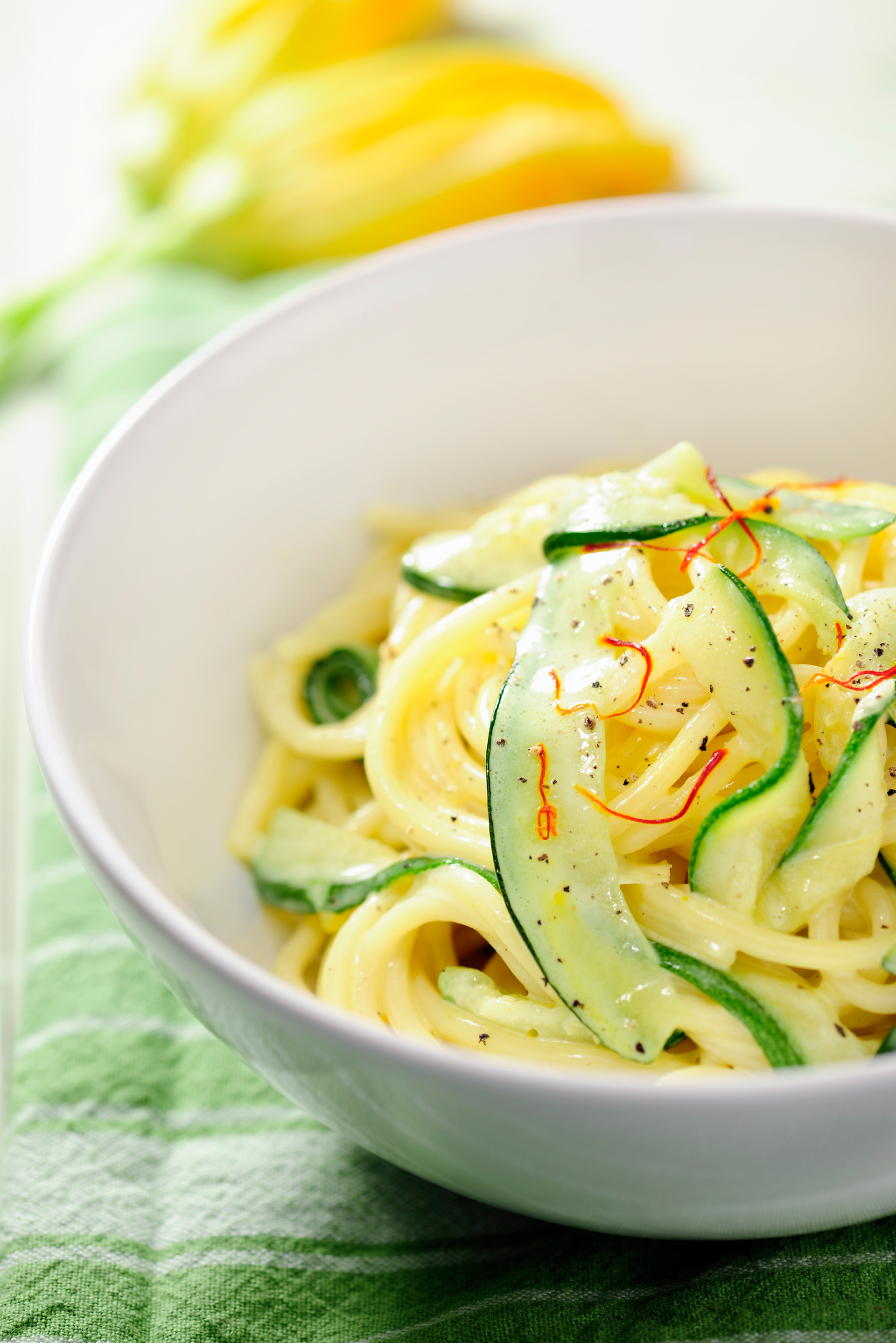 Schnell und lecker: Safran-Zucchini-Spaghetti