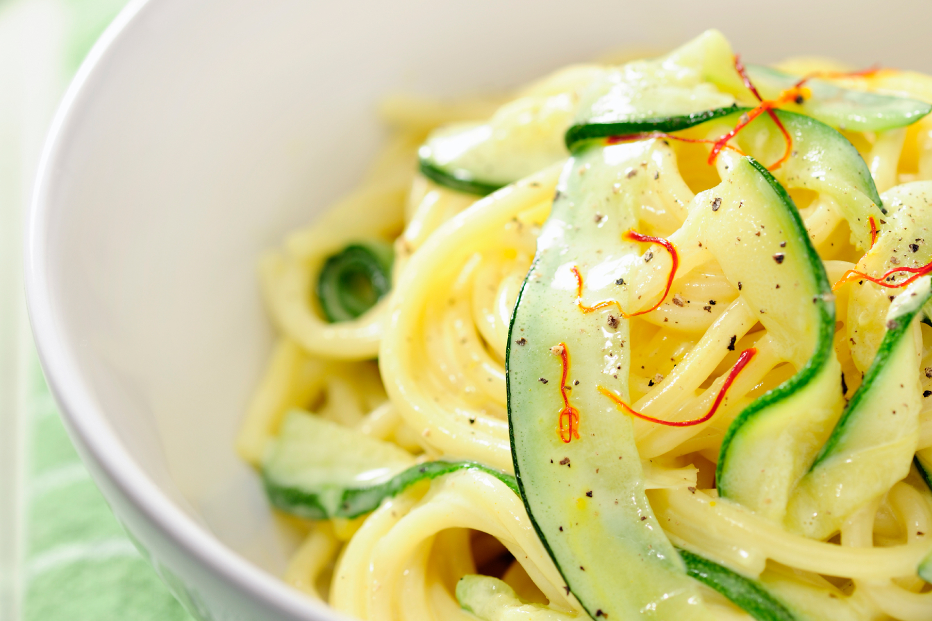 Schnell gekocht - Safran-Zucchini-Spaghetti