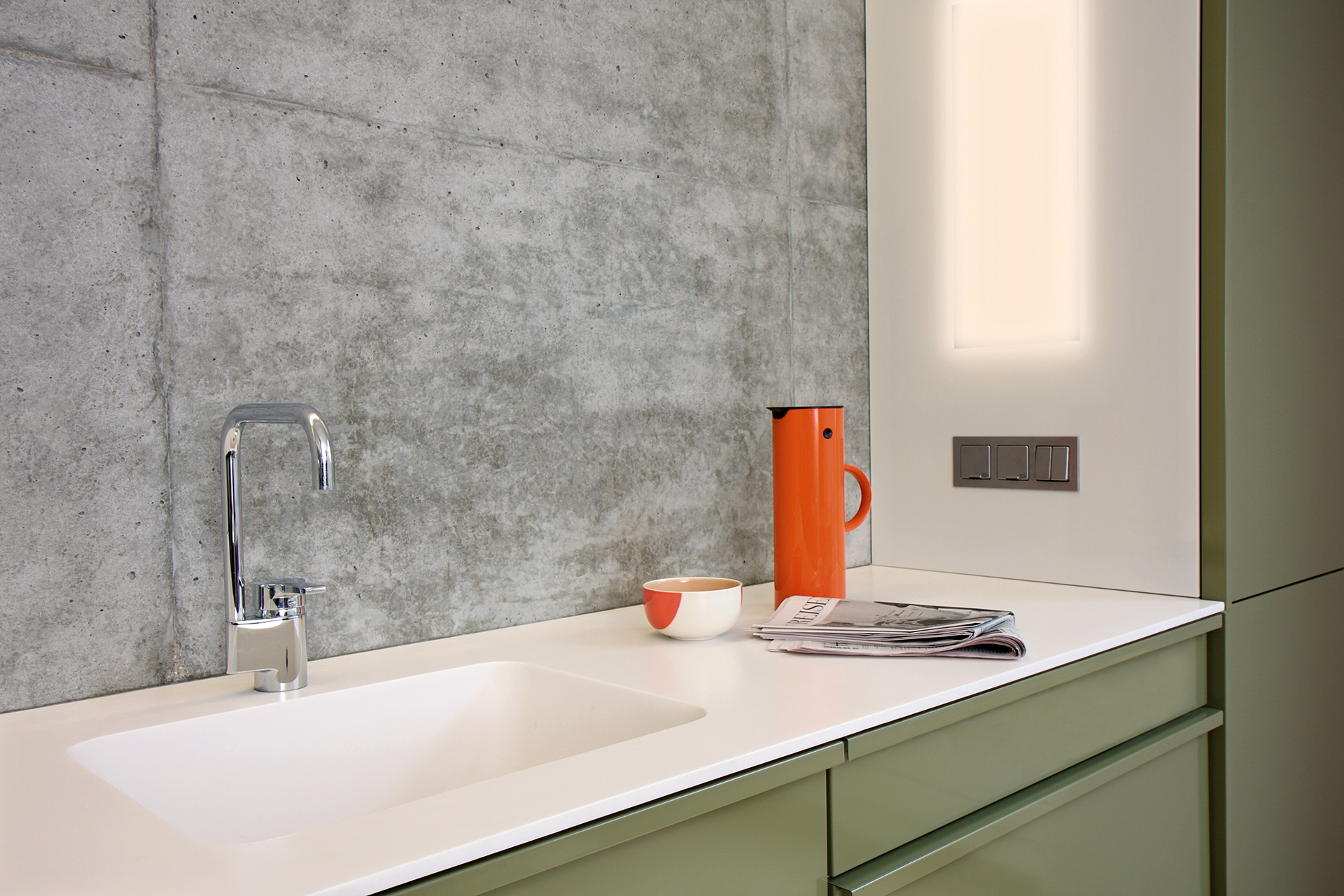 Grüne Olive - Spüle