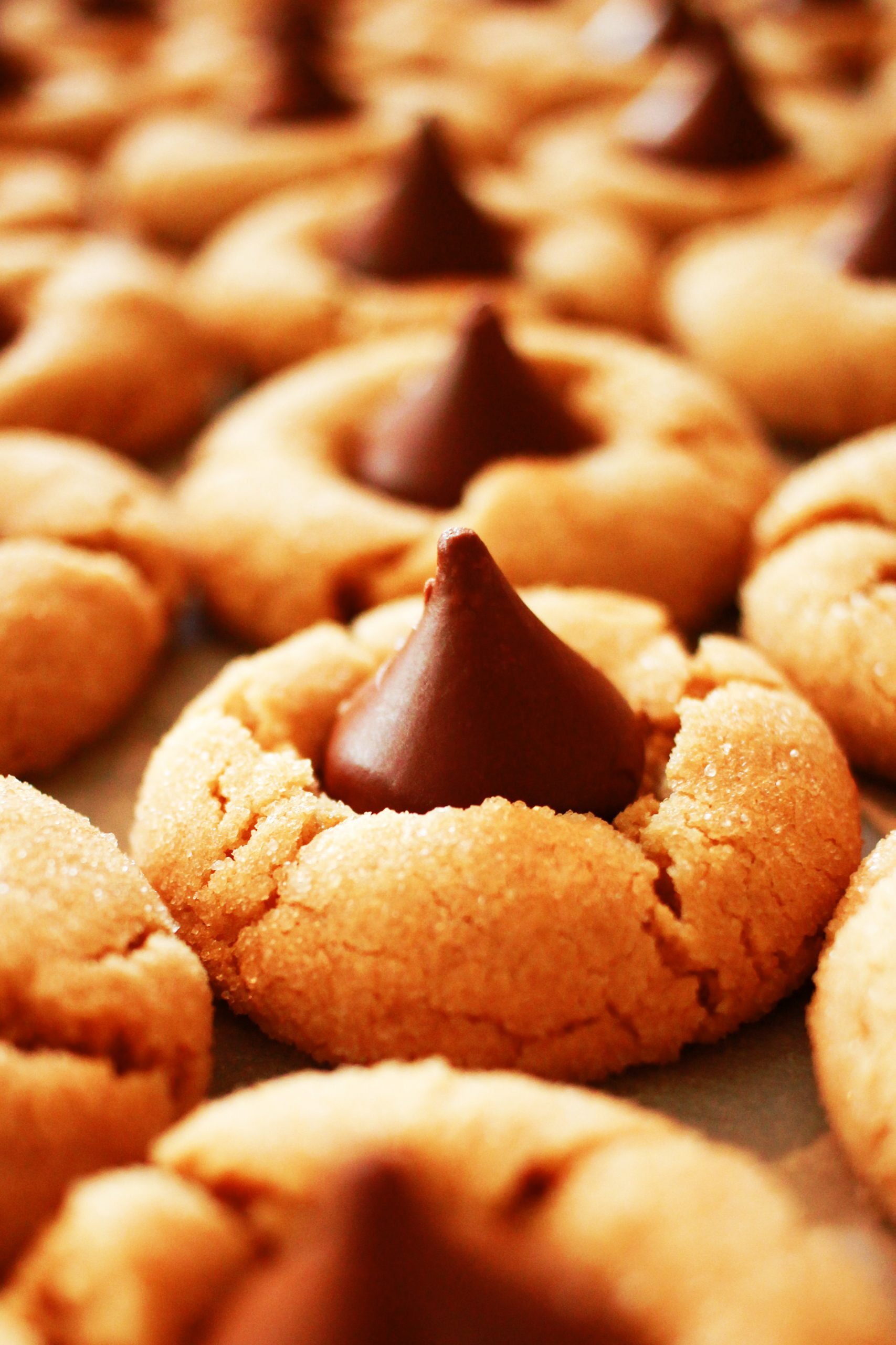 Unwiderstehlich: Erdnussbutterkekse mit Schokoladenhütchen