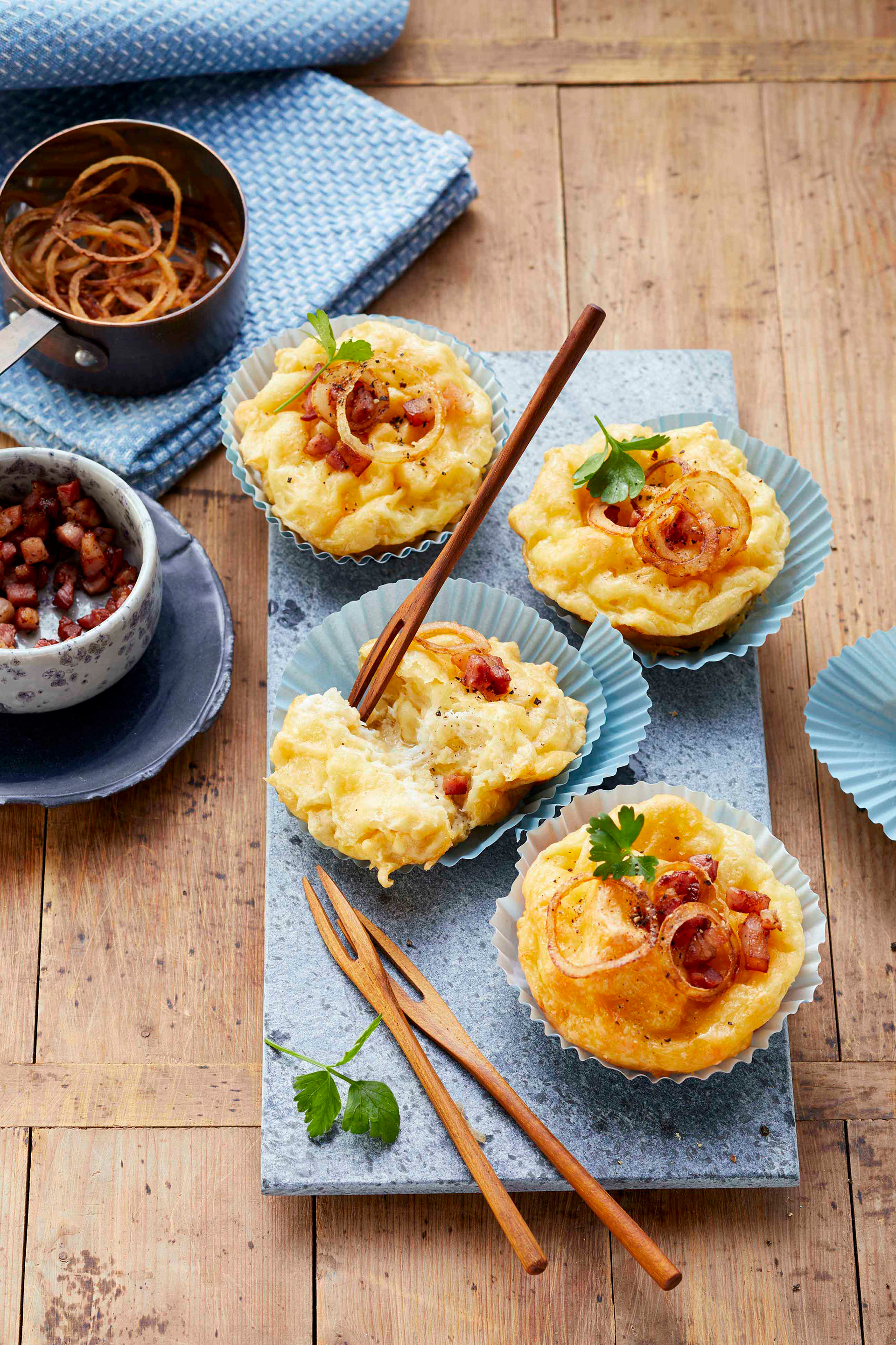 Kasspatzn-Muffins schmecken auch in der vegetarischen Variante einfach himmlisch