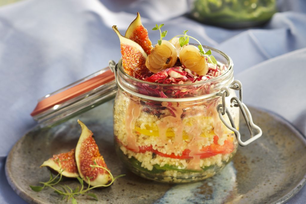 Couscous-Paprika-Salat im Glas