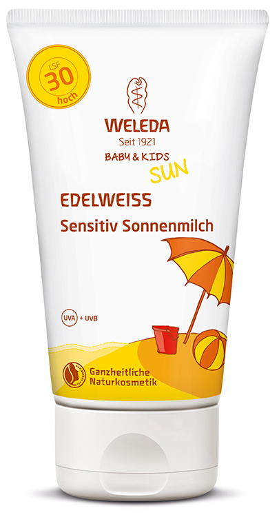 Weleda EDELWEISS Sensitiv Sonnenmilch Baby & Kids LSF 30