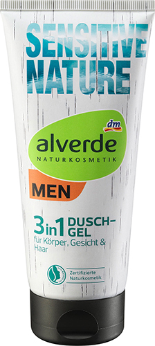 alverde NATURKOSMETIK MEN Sensitive Nature 3in1 Duschgel