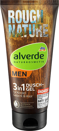 alverde NATURKOSMETIK MEN Rough Nature 3in1 Duschgel