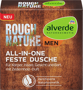 alverde NATURKOSMETIK MEN Rough Nature All-In-One Feste Dusche