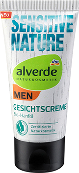 alverde NATURKOSMETIK MEN Sensitive Nature Gesichtscreme Bio-Hanföl