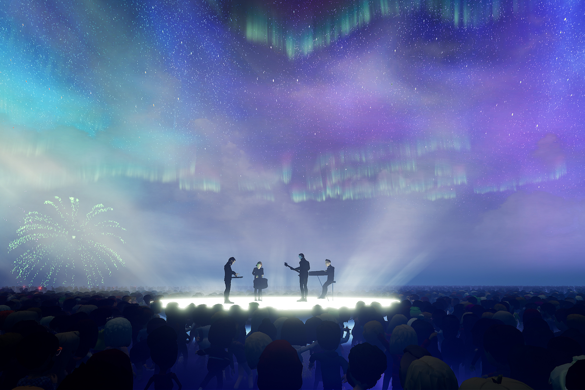 Sigur Rós flying amongst the Northern Lights