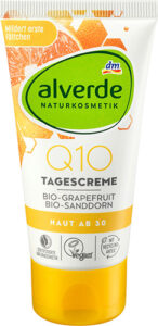 alverde NATURKOSMETIK Q10 Tagescreme Bio-Sanddorn Bio-Grapefruit