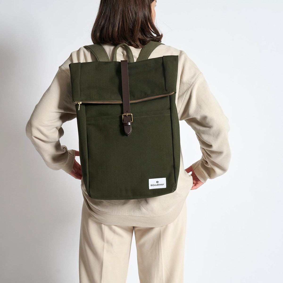 Foldtop in Dark Olive