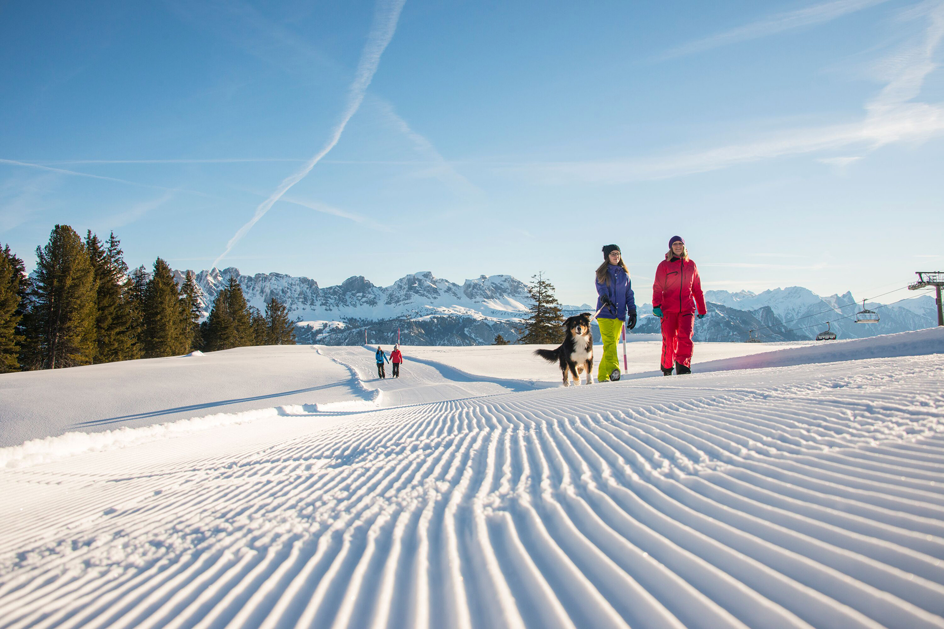 Winterwandern gefällt auch dem Hund | Foto: Bergbahnen Flumserberg