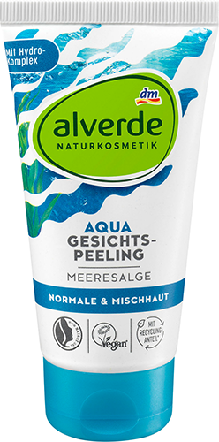 alverde NATURKOSMETIK Aqua Gesichtspeeling Meeresalge