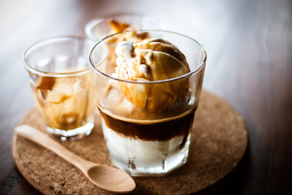 Affogato al caffè e nocciola