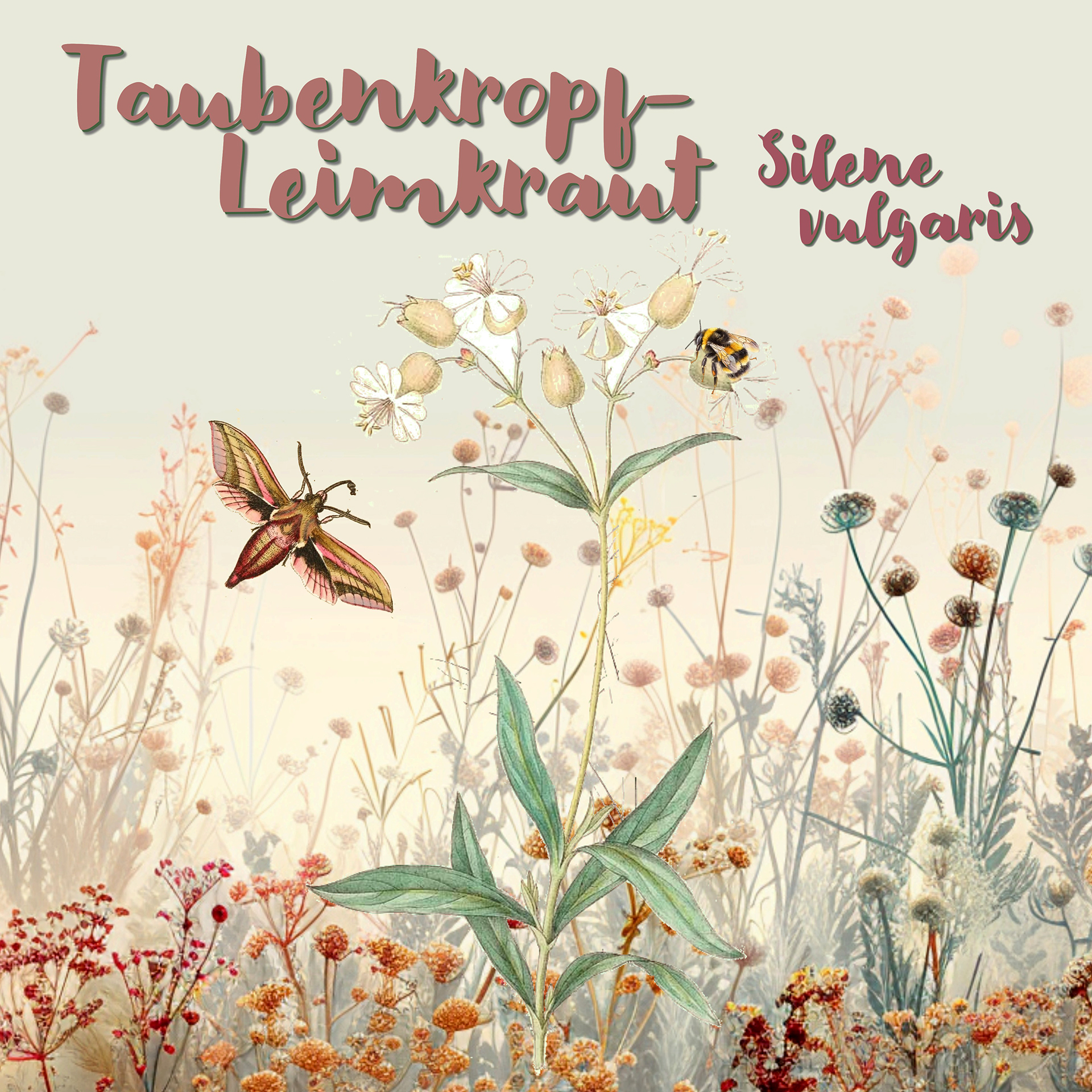 Das Taubenkropf-Leimkraut (Silene vulgaris) ist ein Insektenmagnet