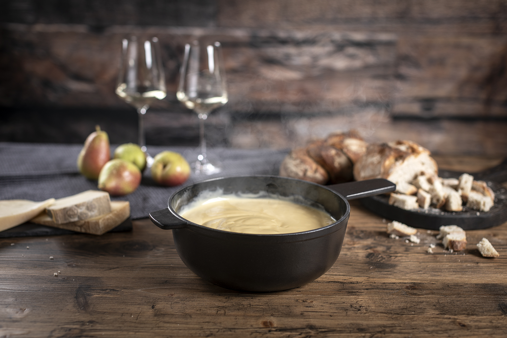 Fondue moitié-moitié im Caquelon von Kuhn Rikon