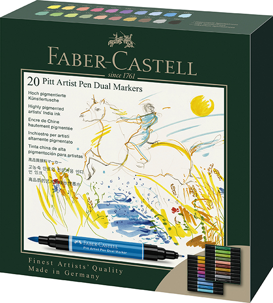 Faber-Castell Pitt Artist Pen Dual Marker Tuschestift 20er Karton