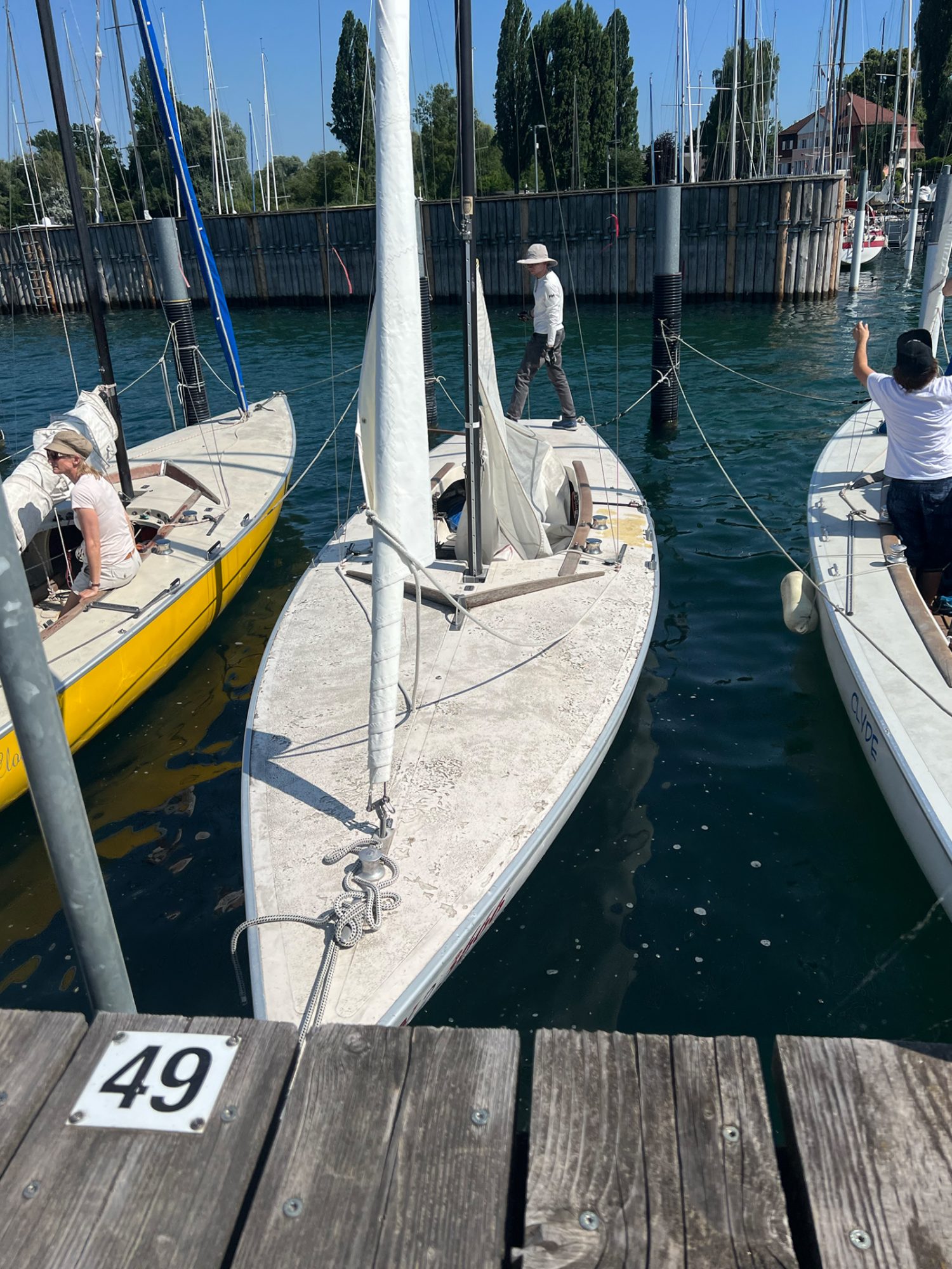 Unser Segelboot am Liegeplatz 49