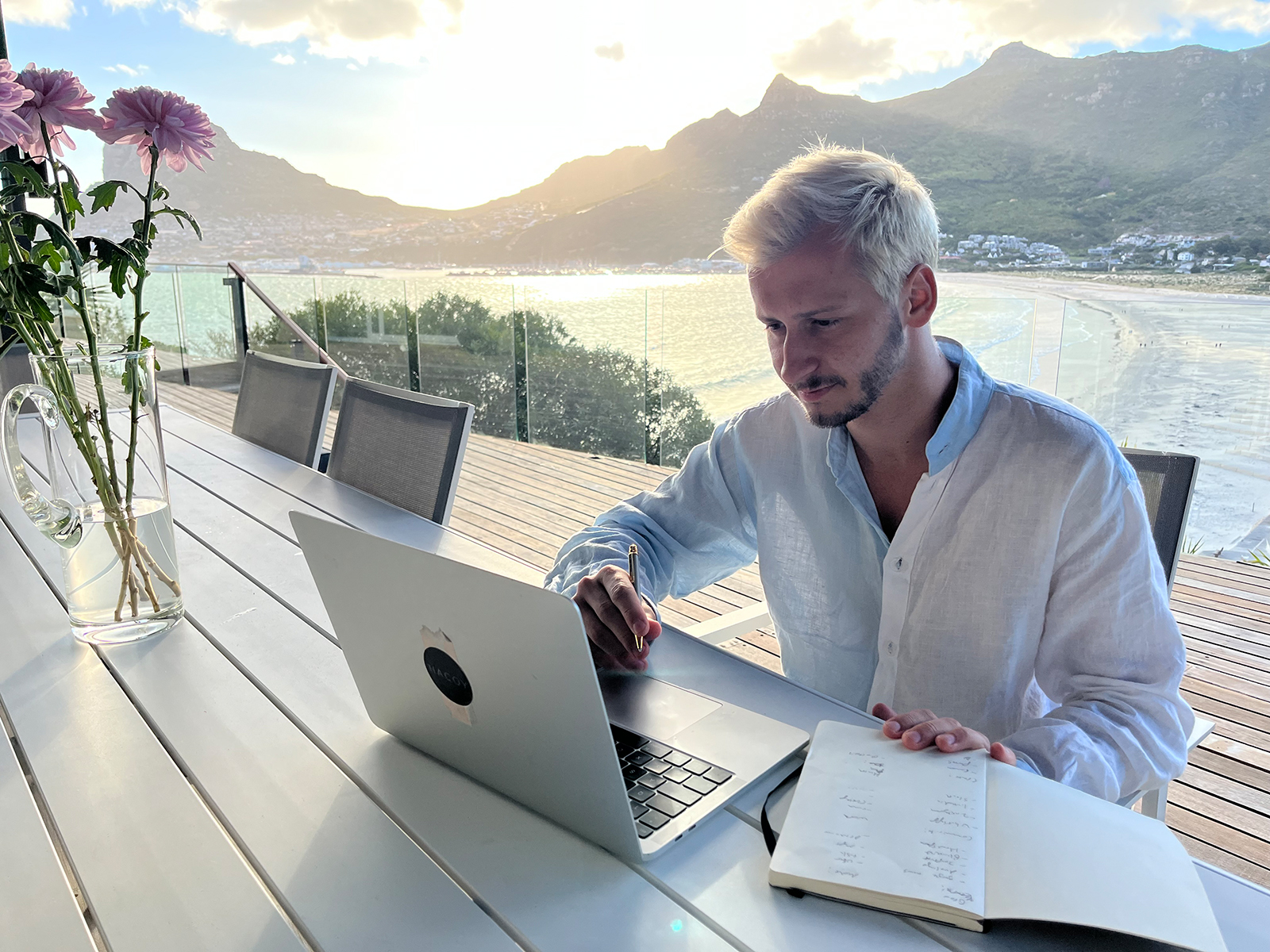 Maximilian Rupp bei der Arbeit in Kapstadt