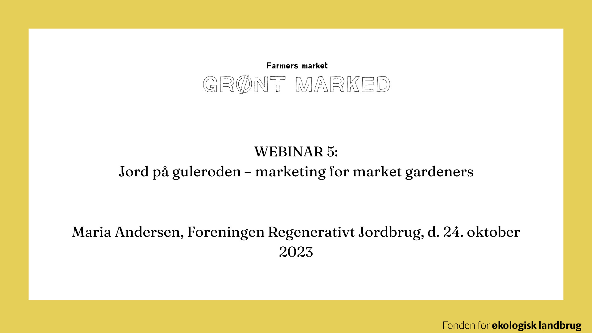 FØL webinar/seminar slide template