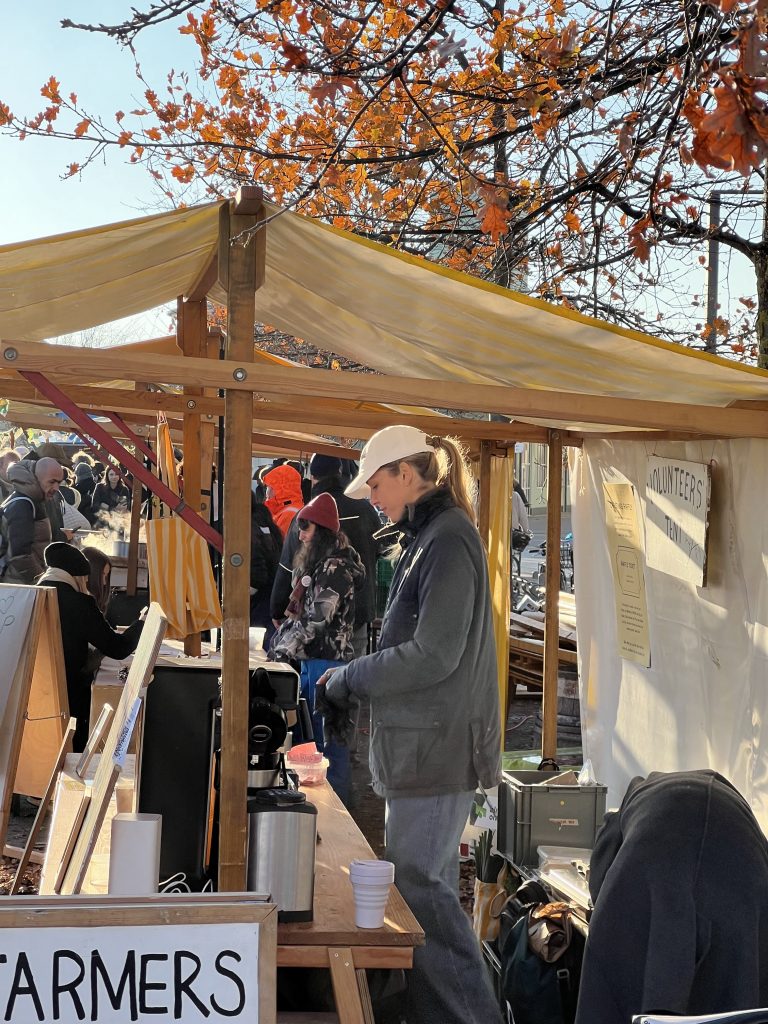 Maddy at Groent Marked stall