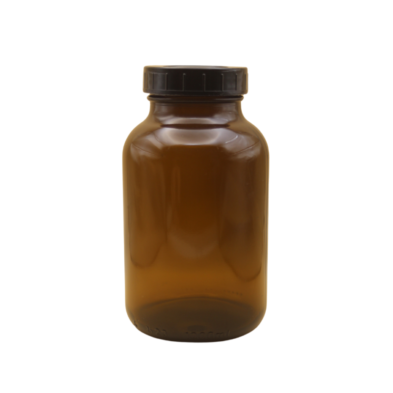 Produktbild Flasche 1000ml Braunglas Glas Flasche 1l für Blüten Aufbewahrung