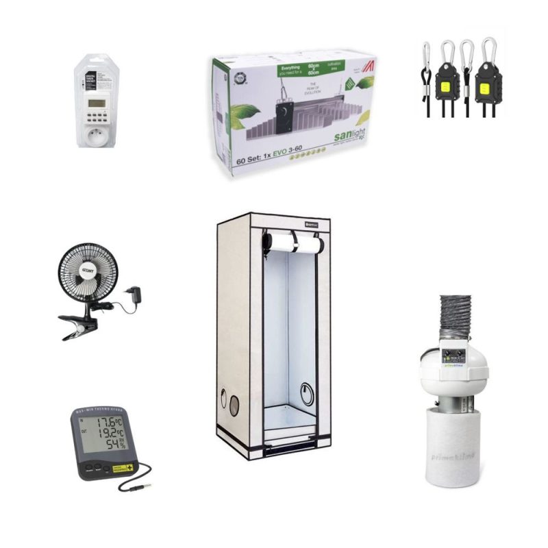 Homebox Ambient Q60+ Growzelt Growbox Set mit Sanlight EVO 3-60 1.5