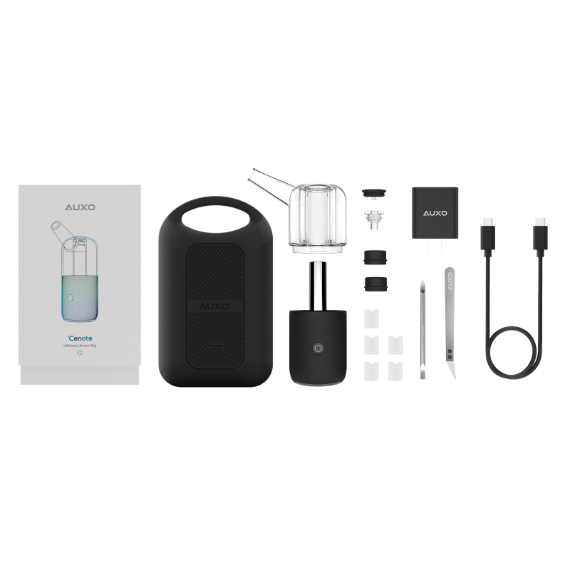Auxo Cenote – Konzentrat-Vaporizer mit 360°-Lichteffekten & mundgeblasenem Glasaufsatz