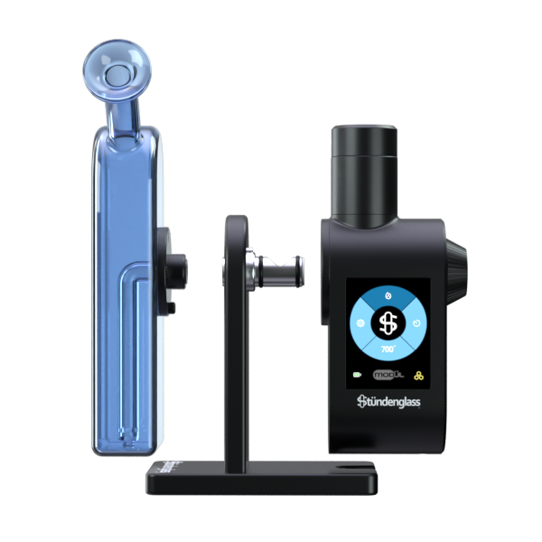 Stündenglass Modül Dok Deluxe Travel Set Blaues Glas – Premium Desktop Vaporizer