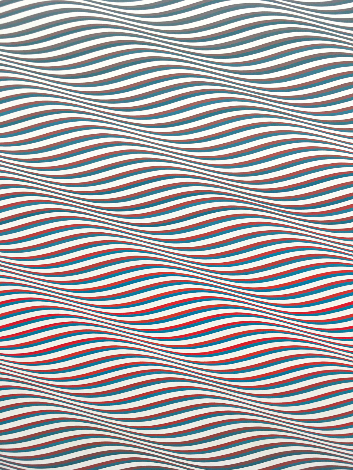 Cataract 3 Painting by Bridget Riley