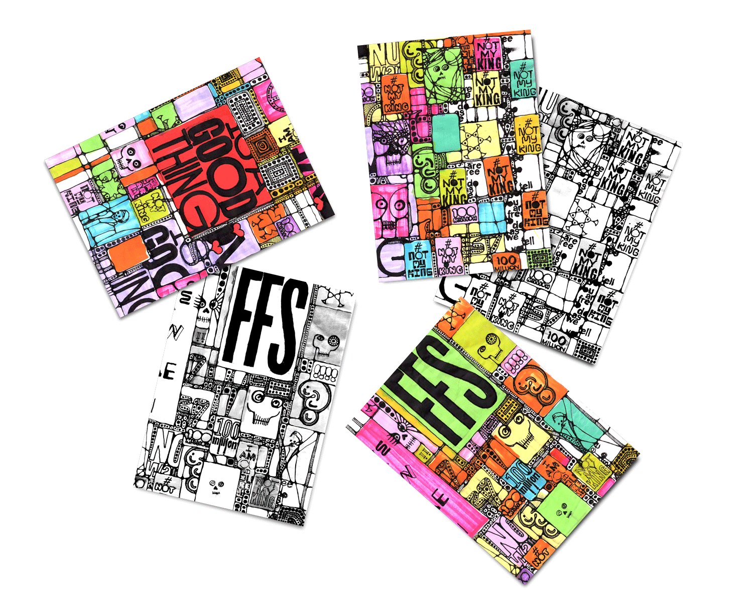 Make Books Not War Zines by Glen and Rebecca (aka Studio GRRR)