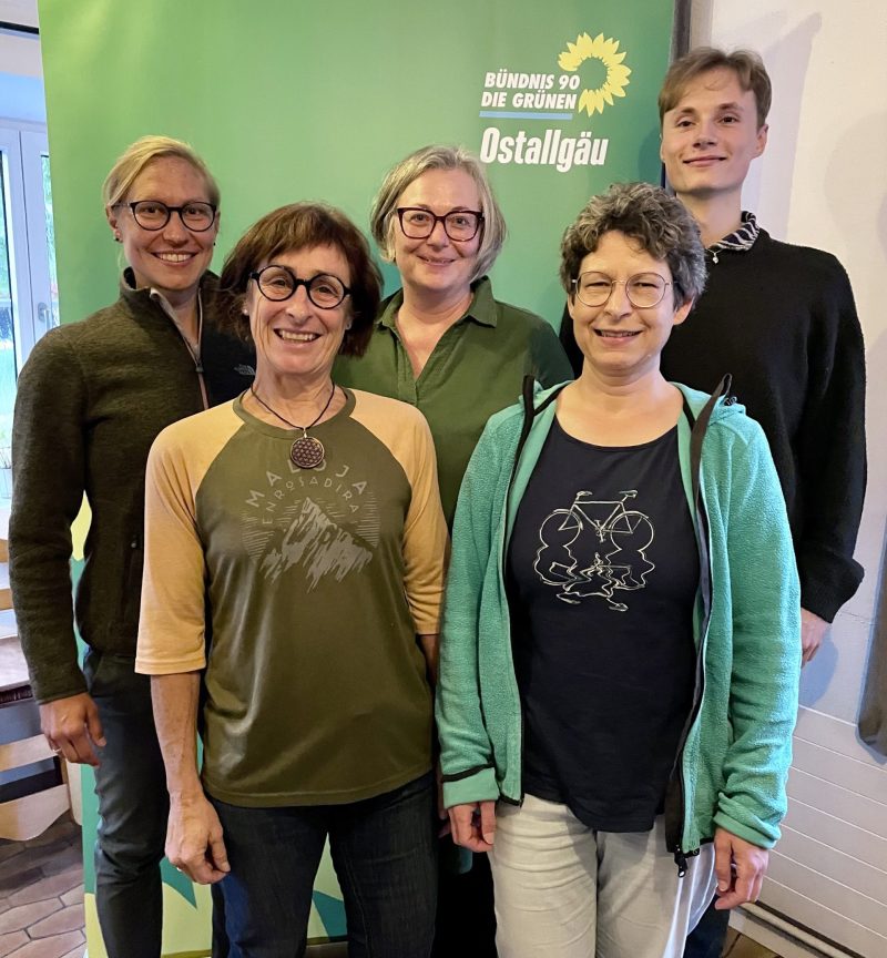 Der Vorstand der Grünen:
Mareile Hertel, Gerti Kustermann, Helen van Almsick, Elisabeth Schleburg, Luca Eickholz (v.l.n.r.)