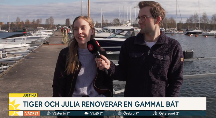 Julia och Tiger renoverar båt