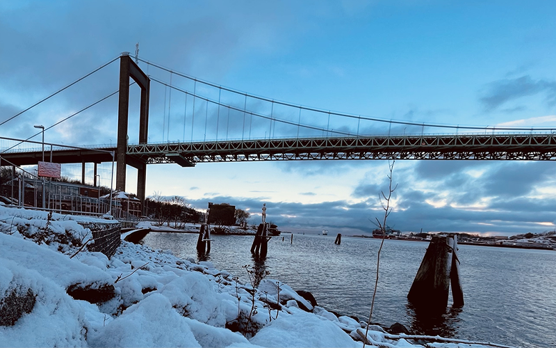 Älvsborgsbron vinter