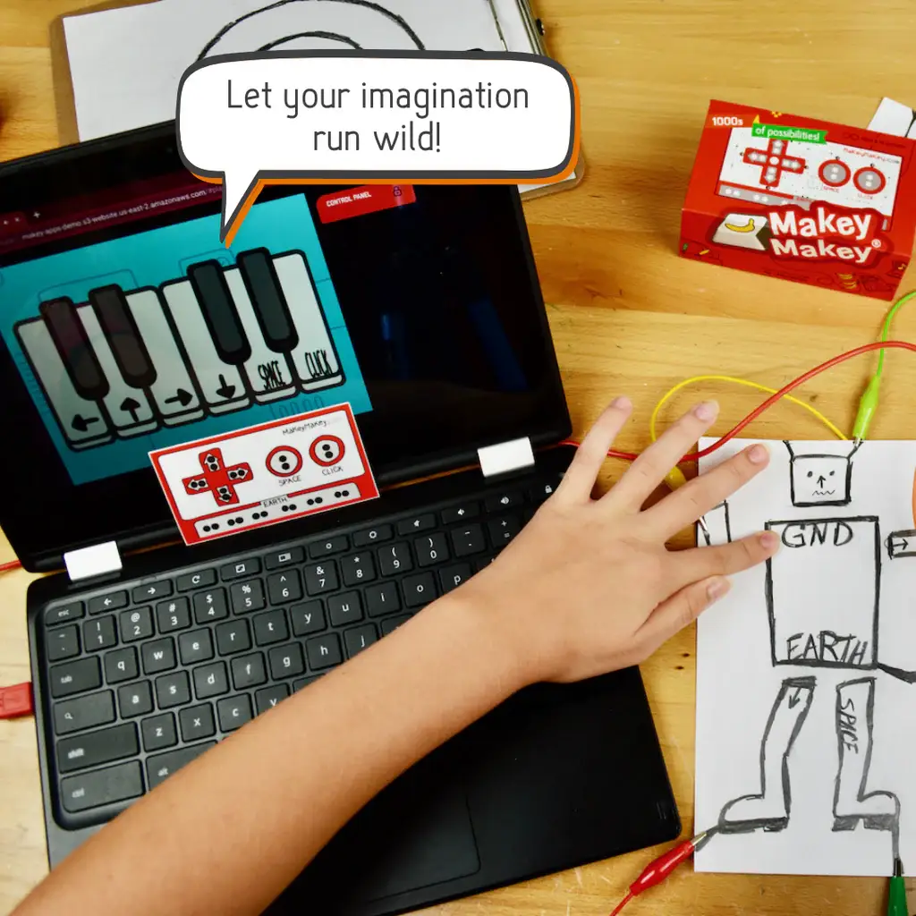 Makey Makey med tegnet controller
