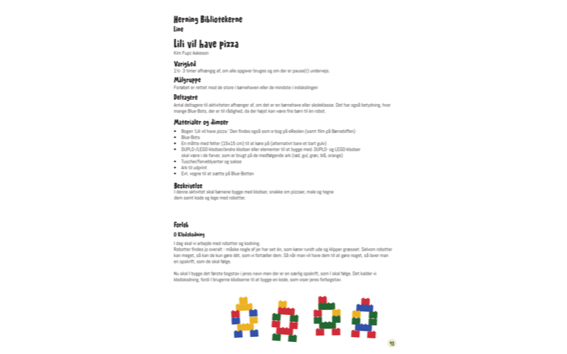 Lili vil have pizza - preview af gratis PDF-materiale