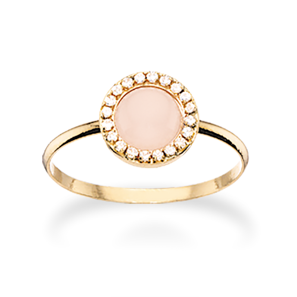 8 Karat Ring rosa quartz | Odense guldsmed - Guldsmedagerfeld.dk