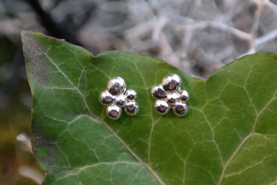 ørering, guld, sølv, ørestikker, boble blomst