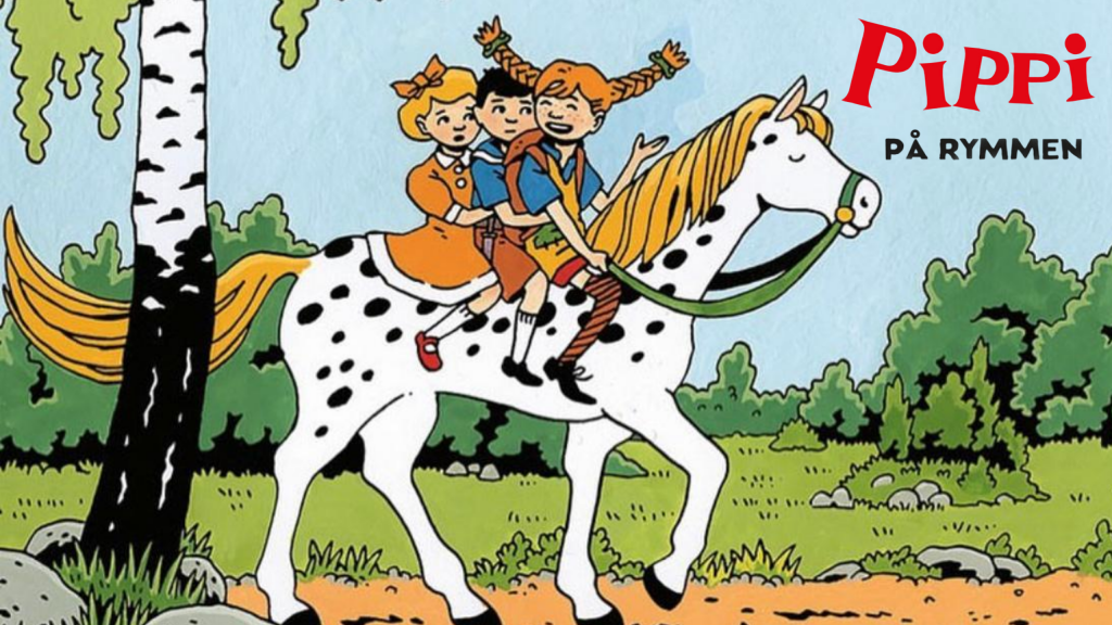 Pippi på rymmen är ett spännande och oförglömligt äventyr med Pippi Långstrump och hennes kompisar illustrerad av Fabian Göranson.