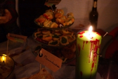 Kerze und Essen