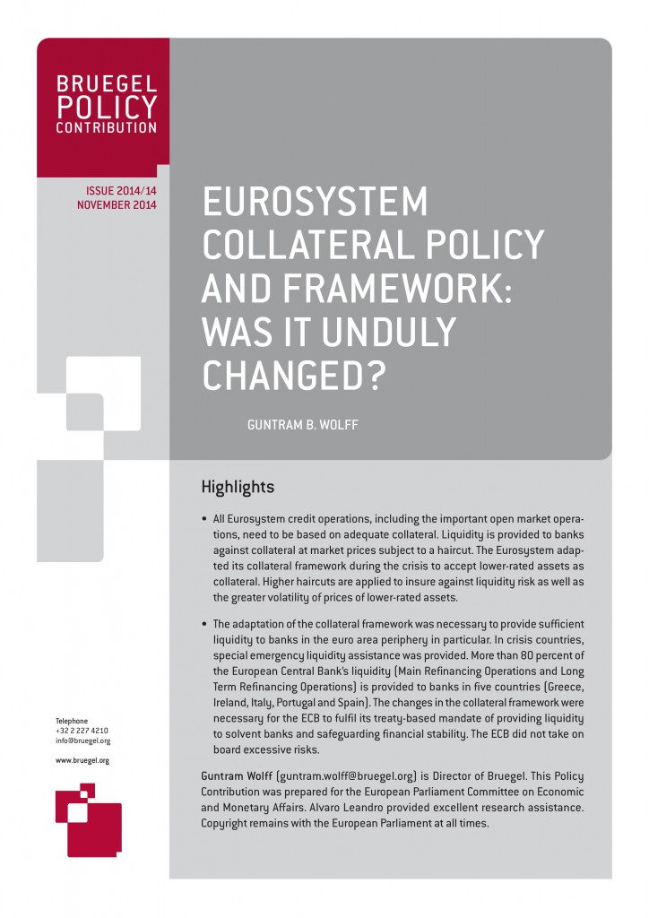 Eurosystem collateral policy and framework: Was it unduly changed ...