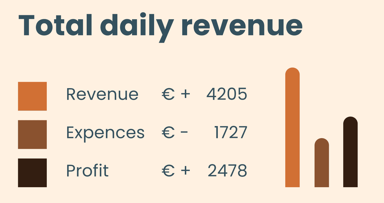 total daily revenue