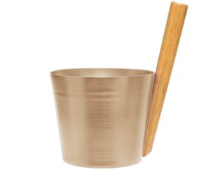 Saunaspand Rento 5L med lodret bambus hank - Champagne