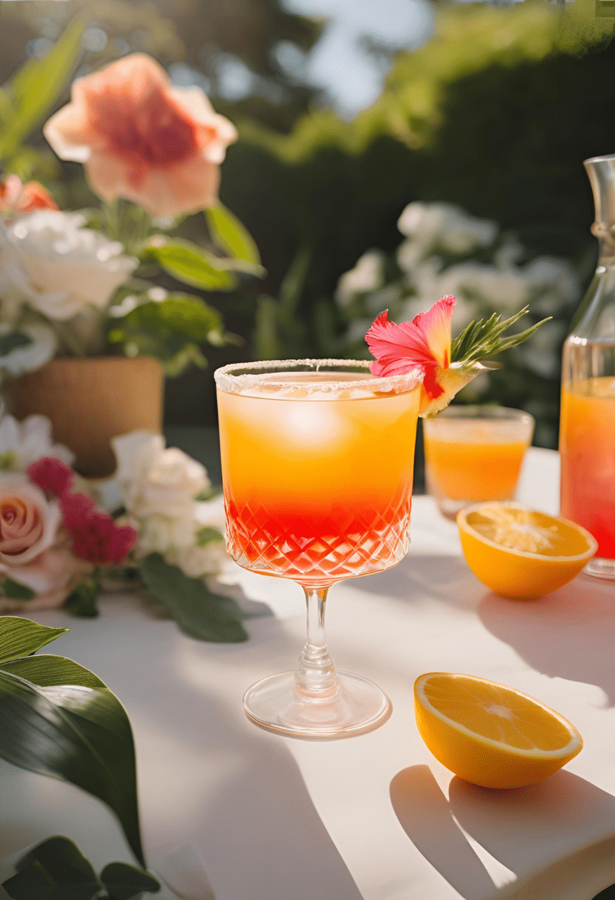 Tequila Sunrise Tequila Sunrise drink recept med grenadine