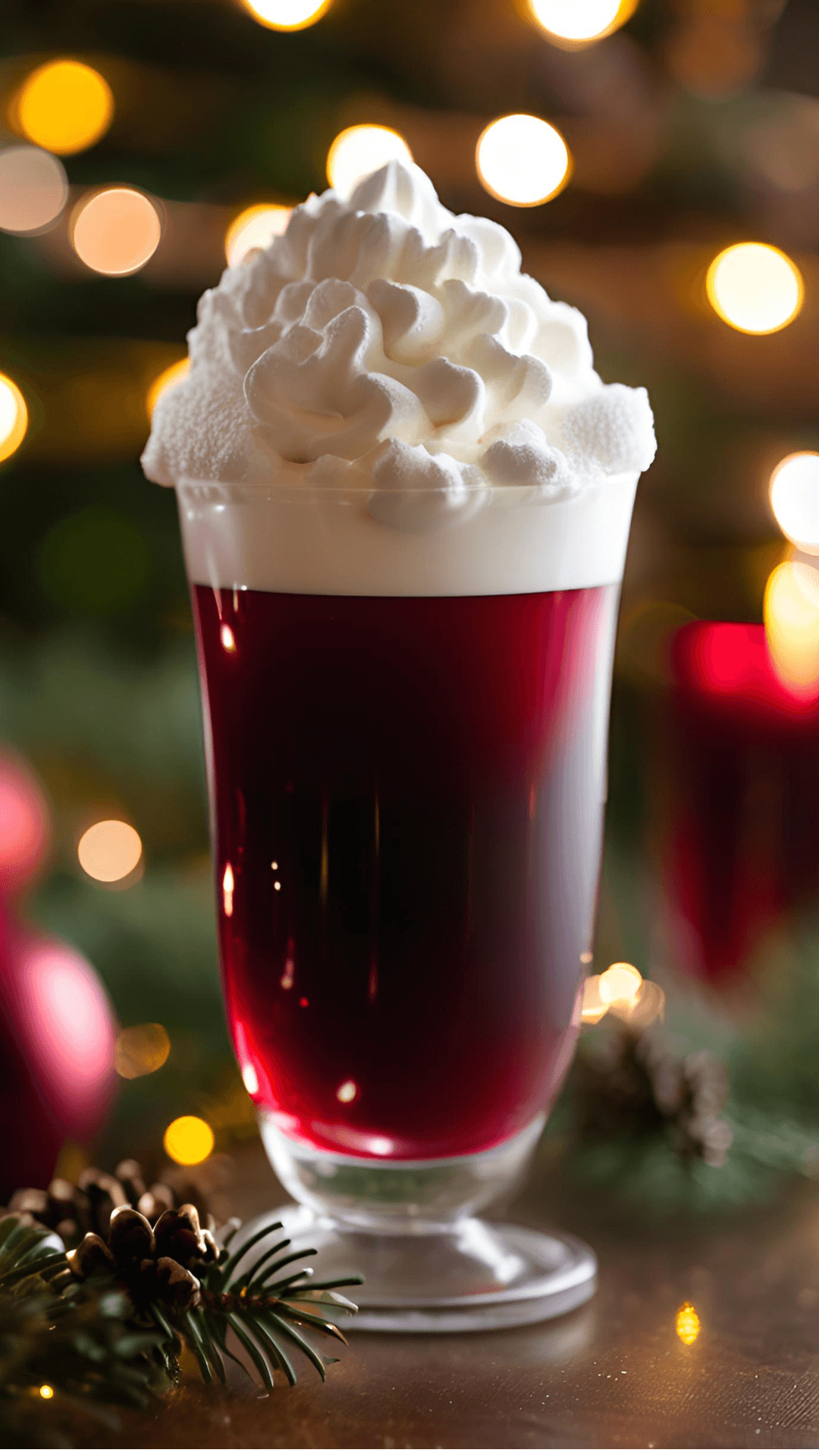 Glögg Hot Shot Razz Sprite cocktail
