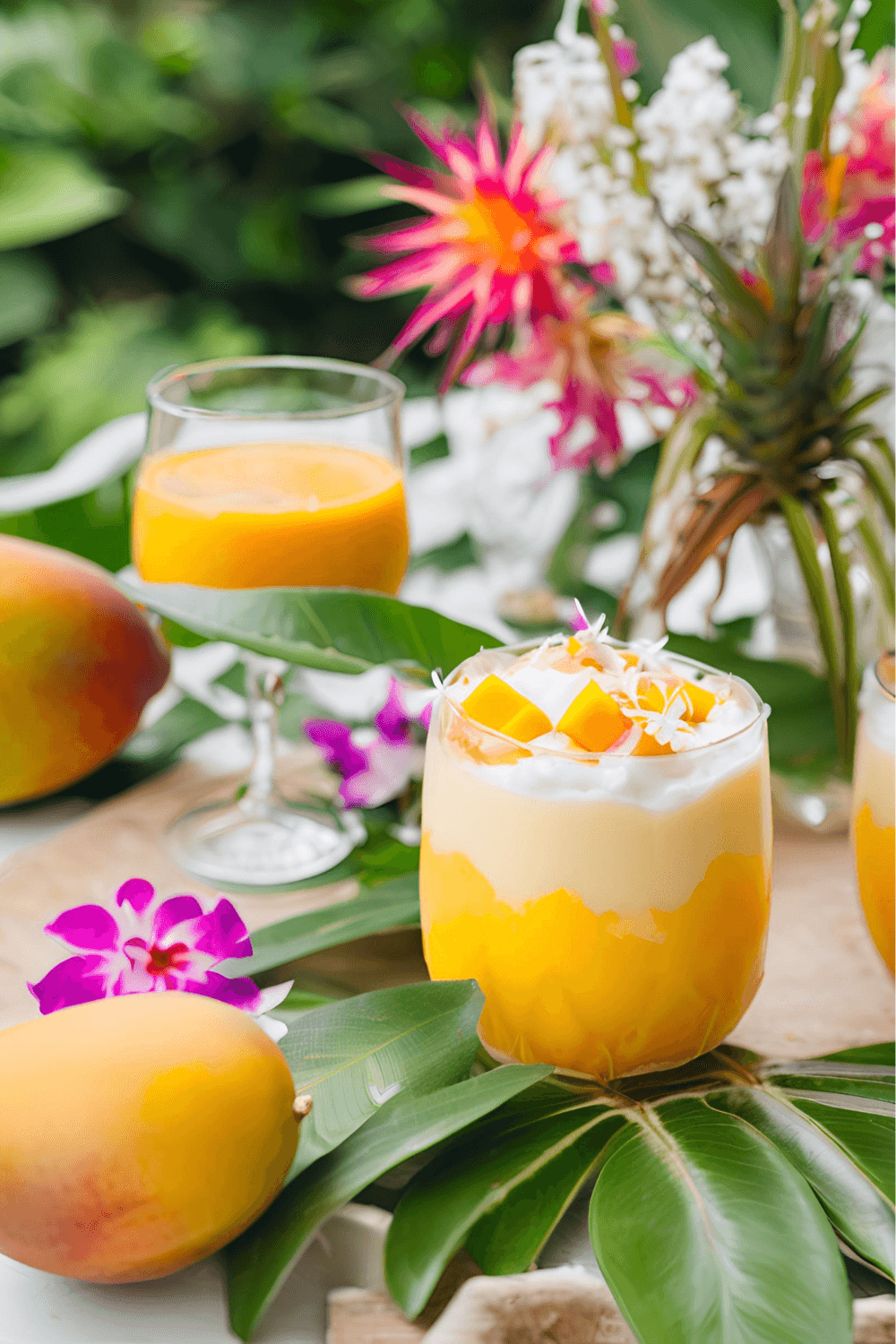 Mangodrink med kokosskum Mangodrink med kokosskum recept