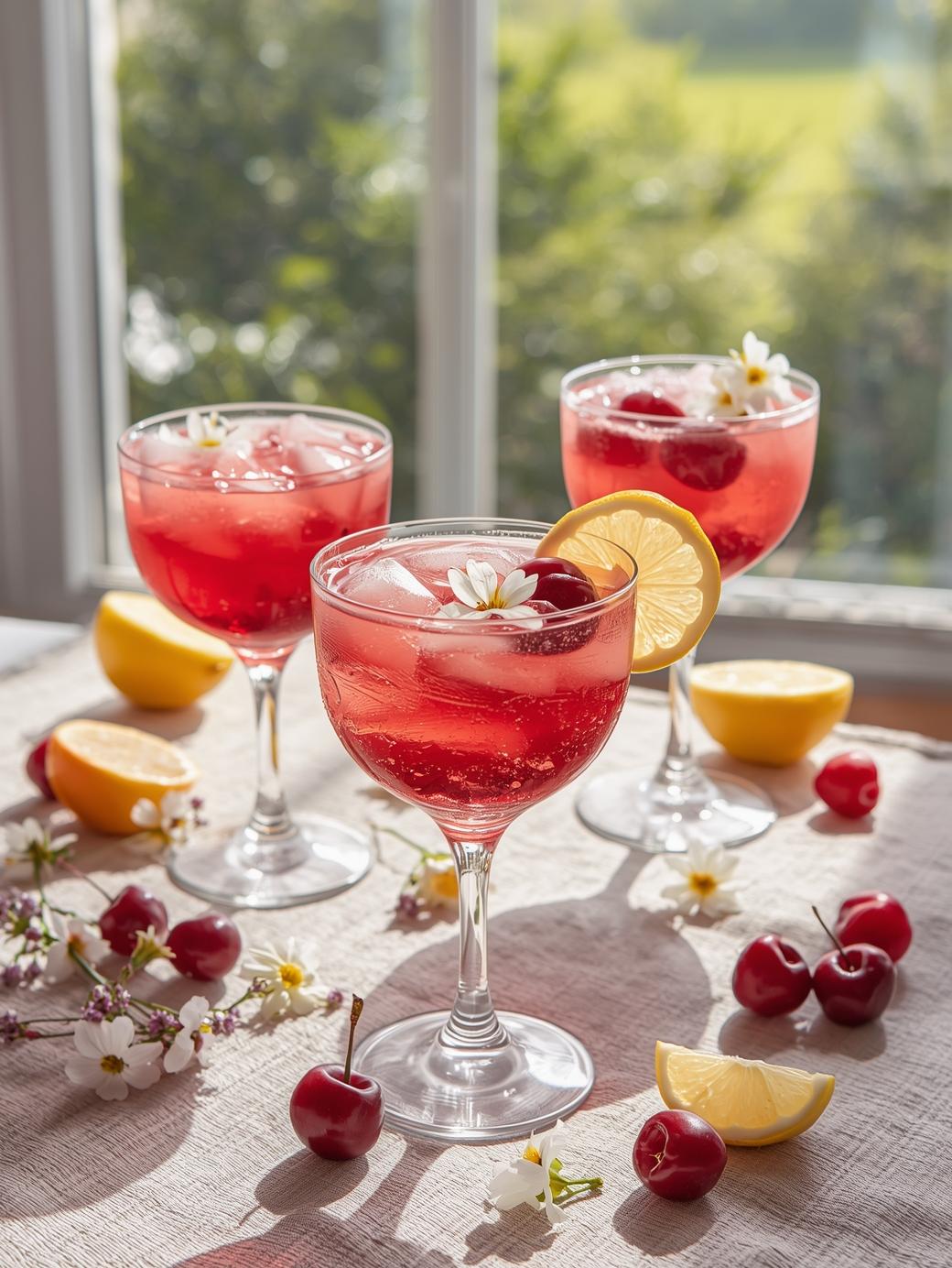 cherry lemonade drink recept med körsbär